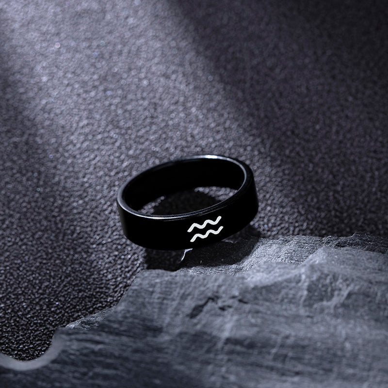 Black Star Sign Ring