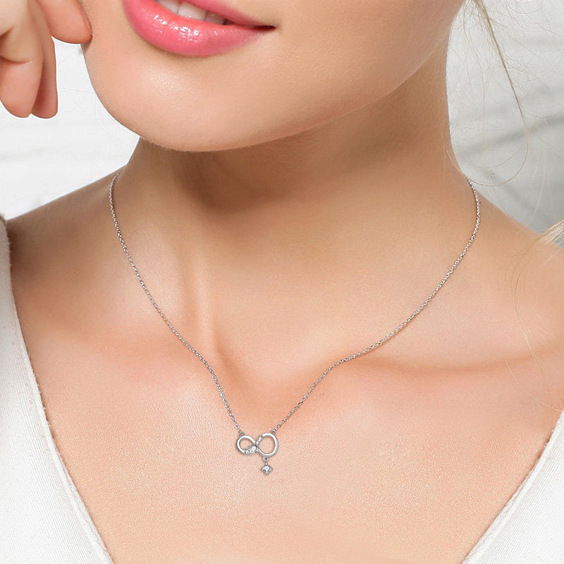 Infinite Pendant Diamante Necklace
