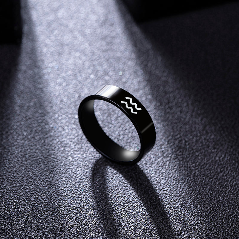 Black Star Sign Ring