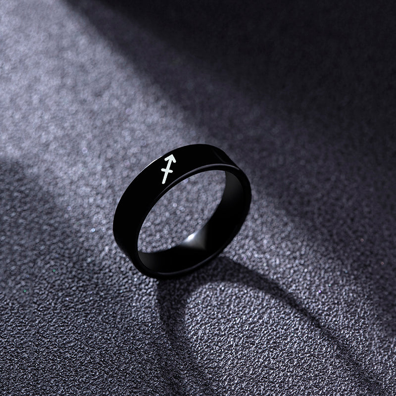 Black Star Sign Ring