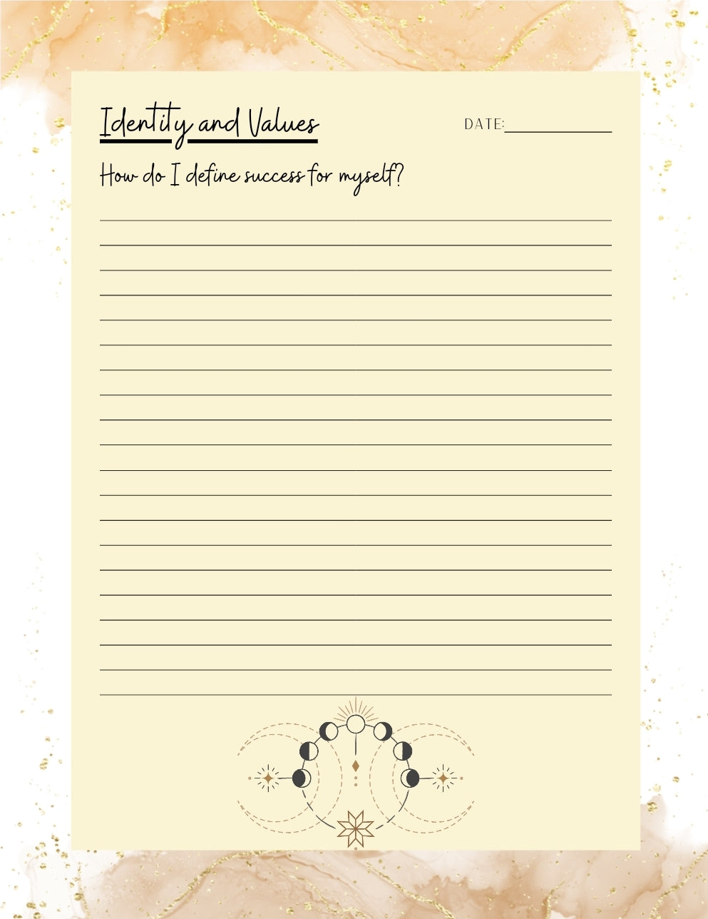 Printable Who am I? Journal
