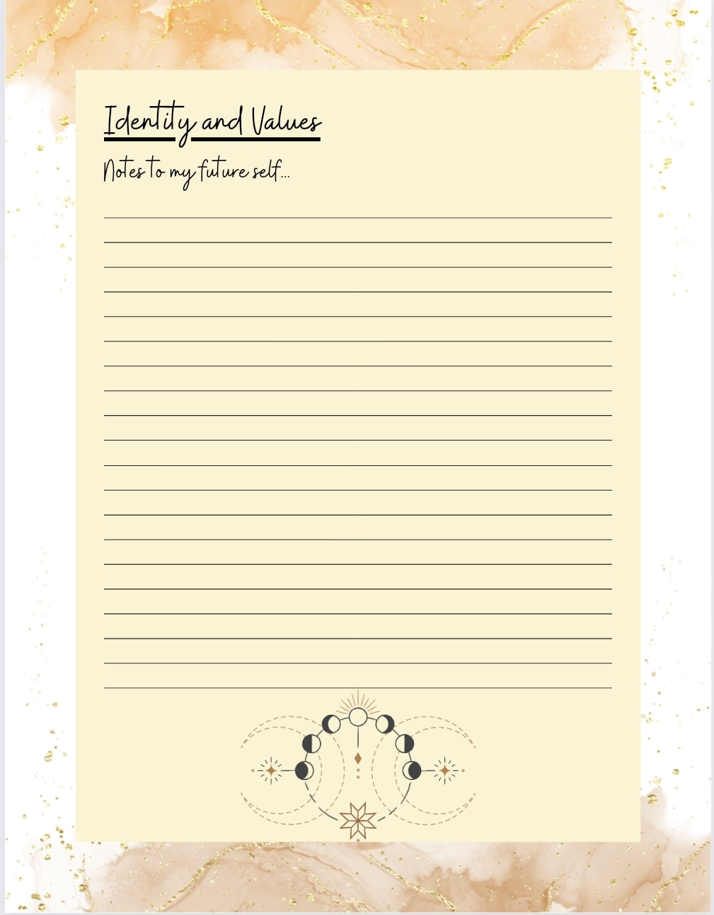 Printable Who am I? Journal