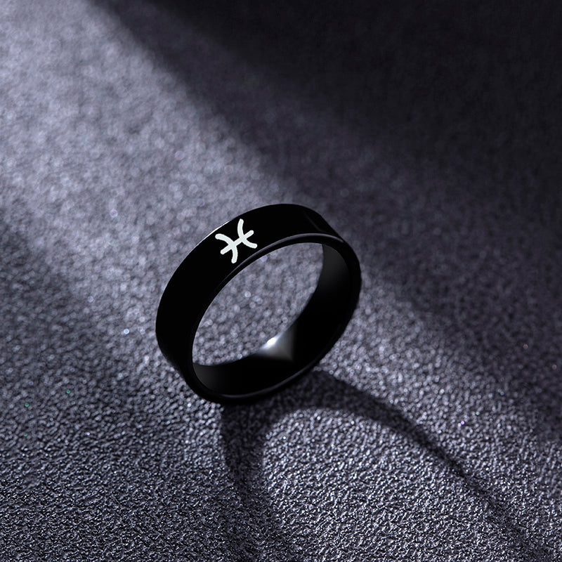 Black Star Sign Ring