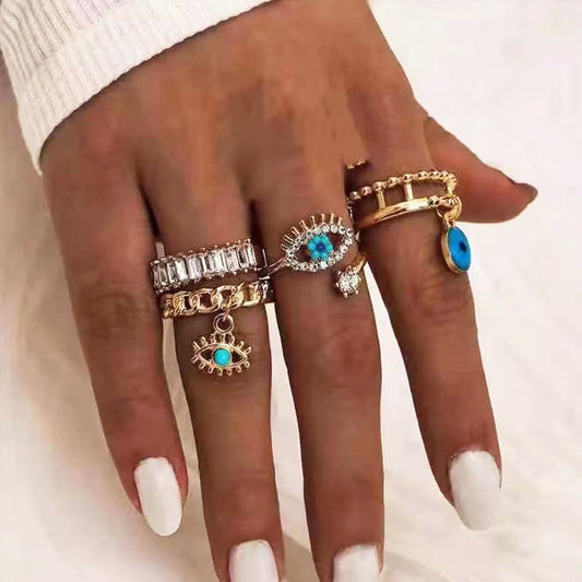 Evil Eye Ring Set