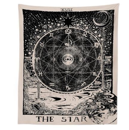 Astrology star sun star moon tapestry