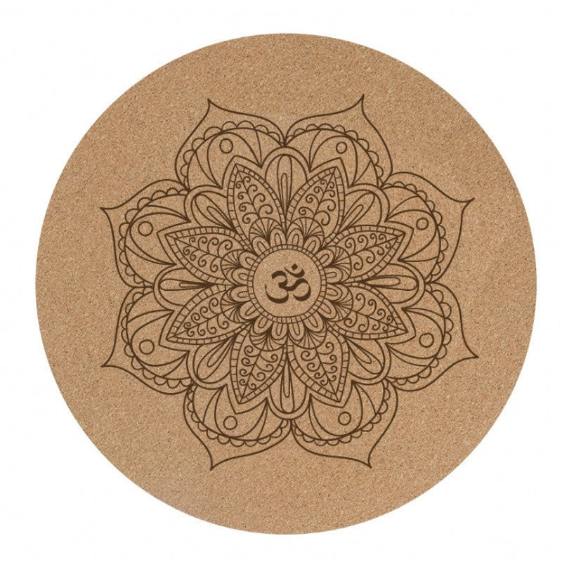 Non-slip natural rubber round meditation mat