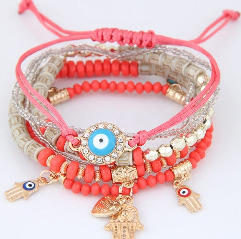 Multi Layered Evil Eye Bracelets