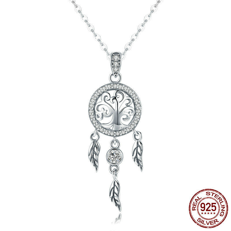 Dream Catcher Silver Necklace