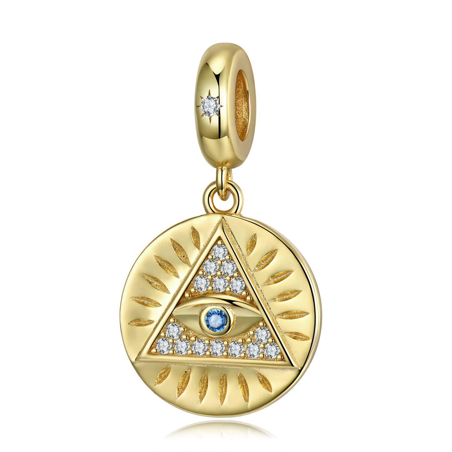 Triangle Evil Eye Pendant