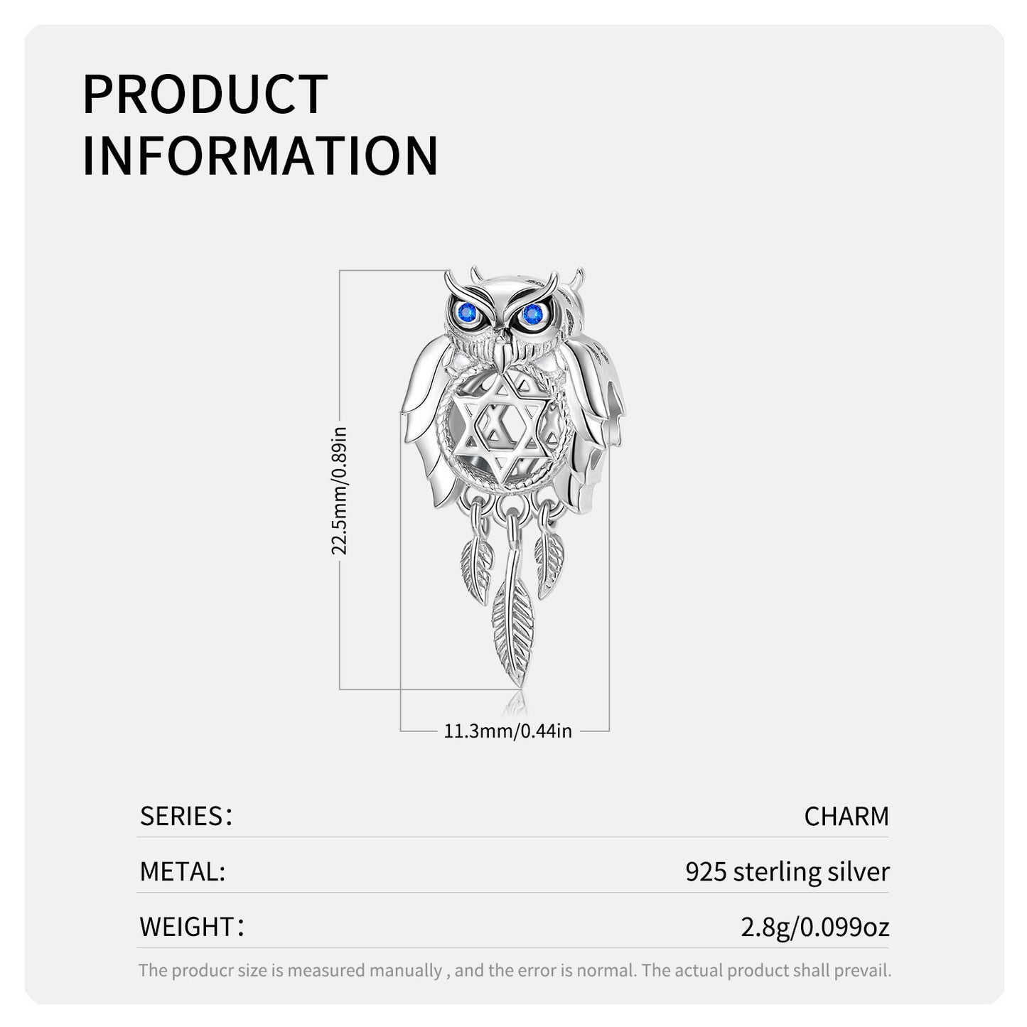 Owl Dream Catcher Charm/Pendant