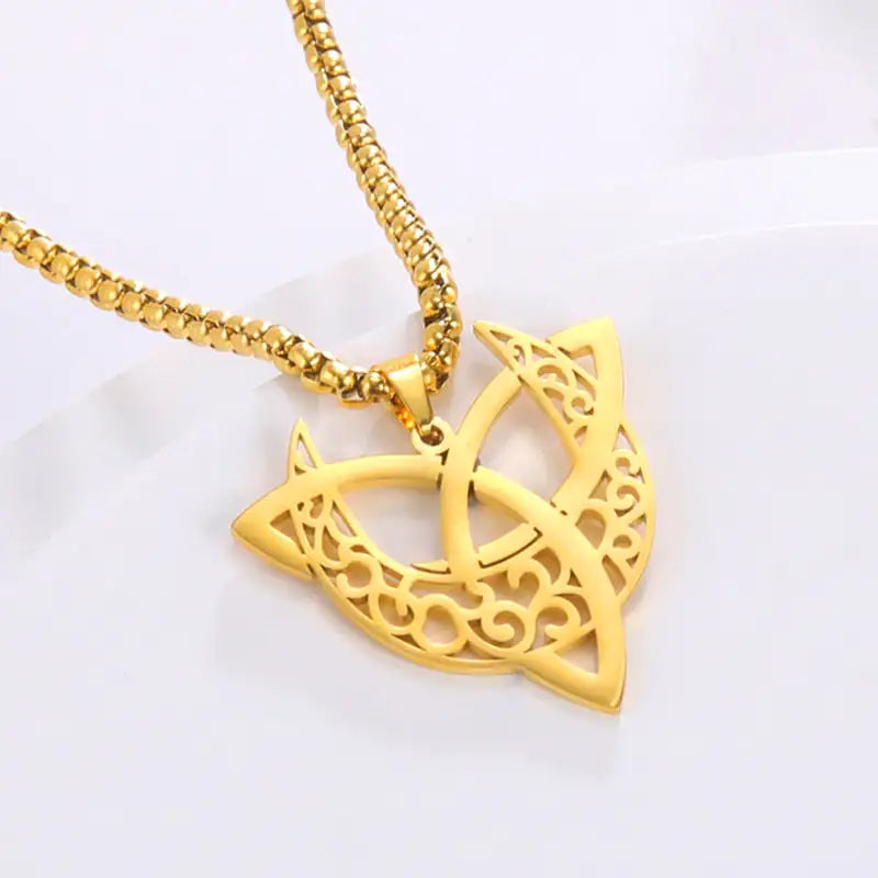 Triquetra Moon Pentagram Necklaces