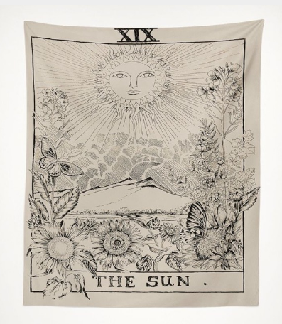 Astrology star sun star moon tapestry