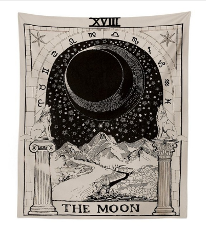 Astrology star sun star moon tapestry