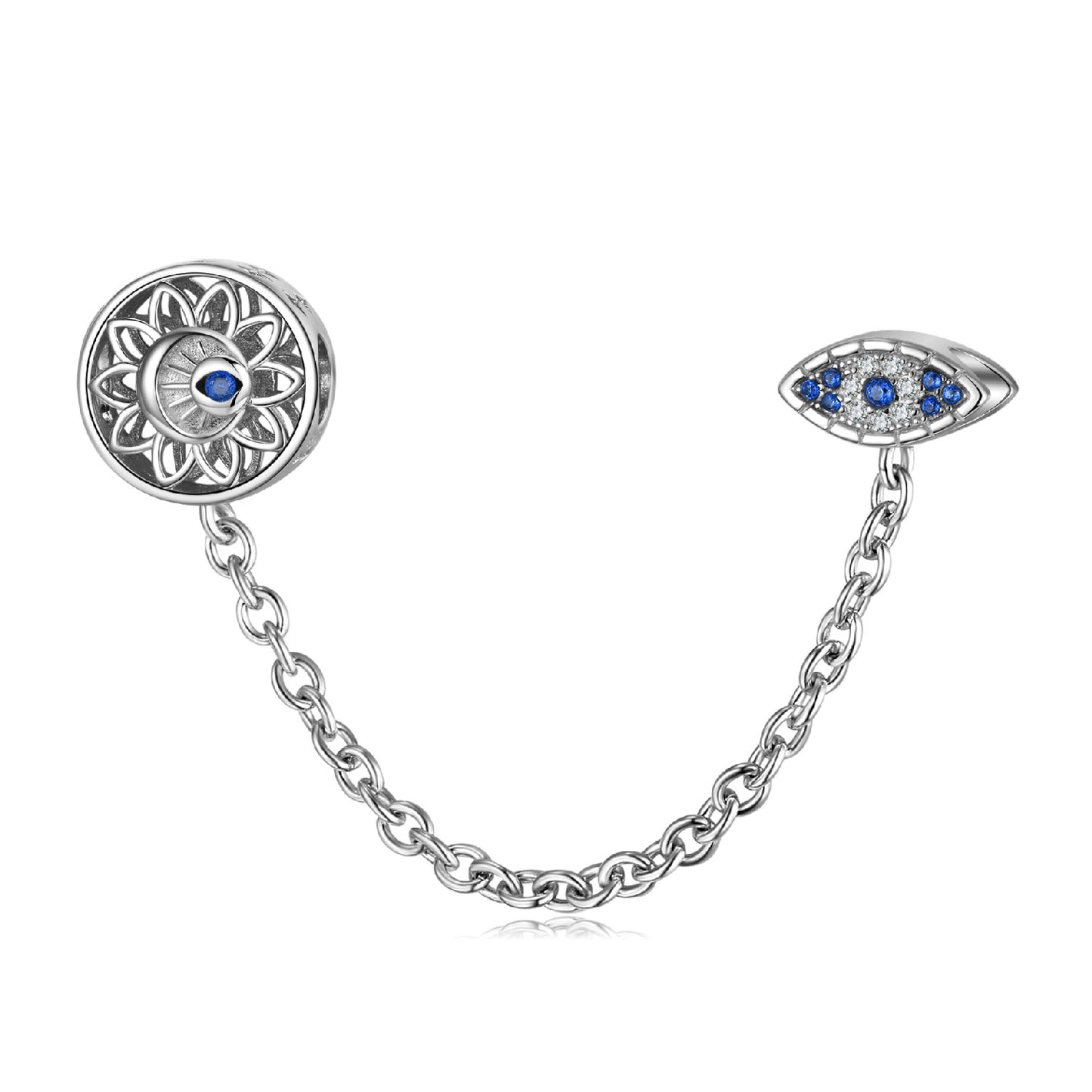 Evil Eye Bracelet Safety Chain