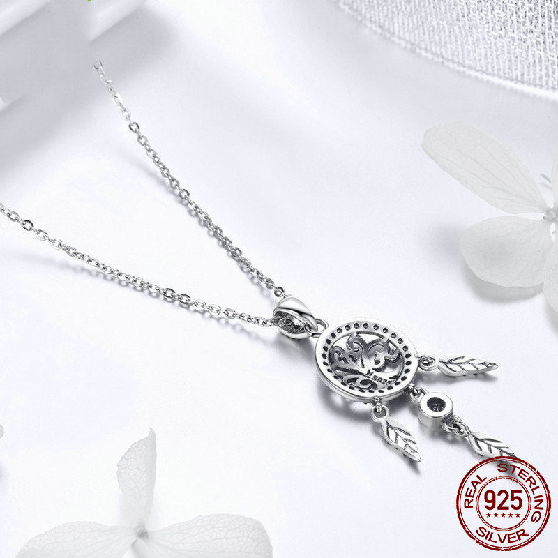 Dream Catcher Silver Necklace