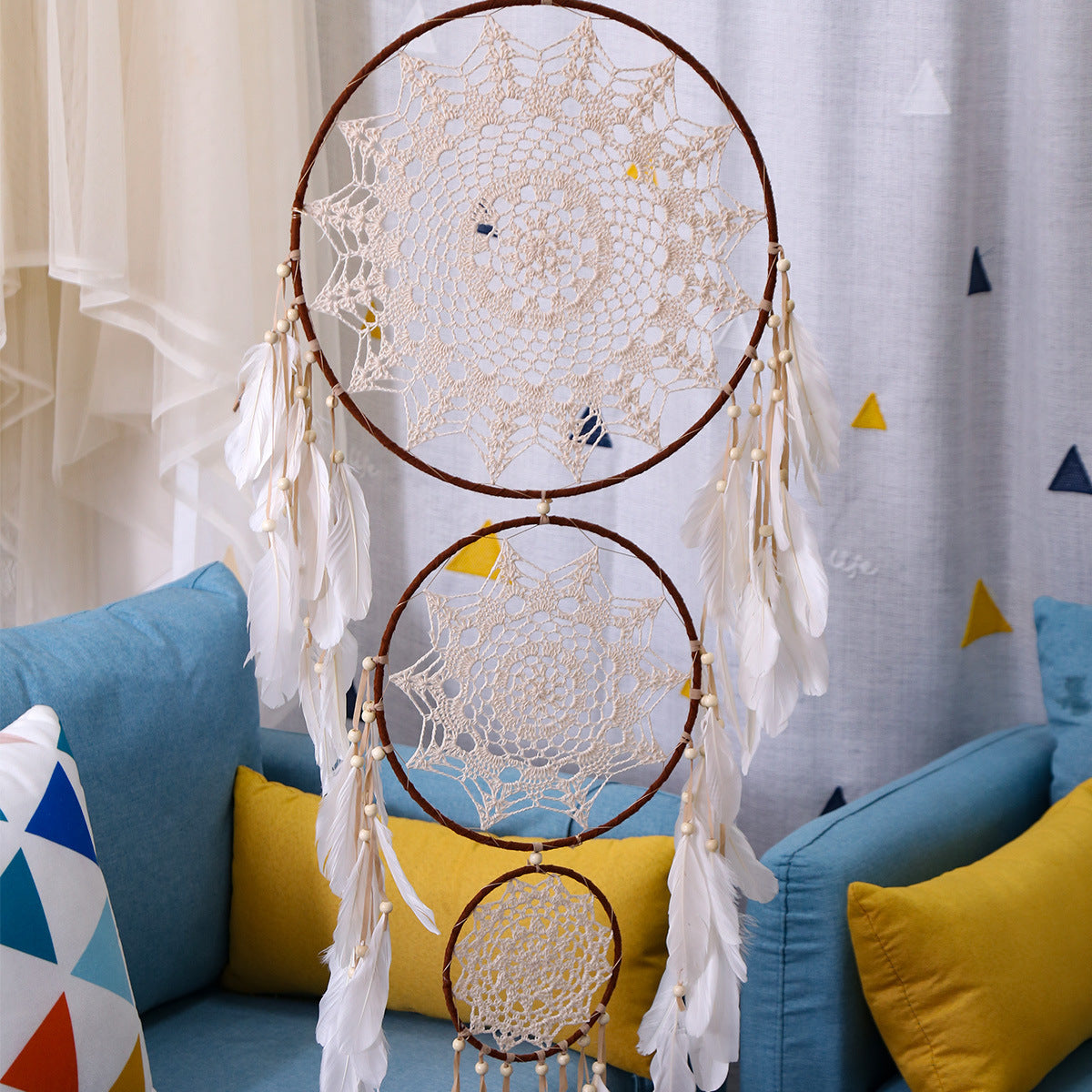 Brown and White Dream Catcher