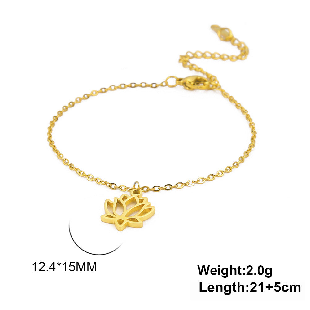 Lotus Ankle Bracelet