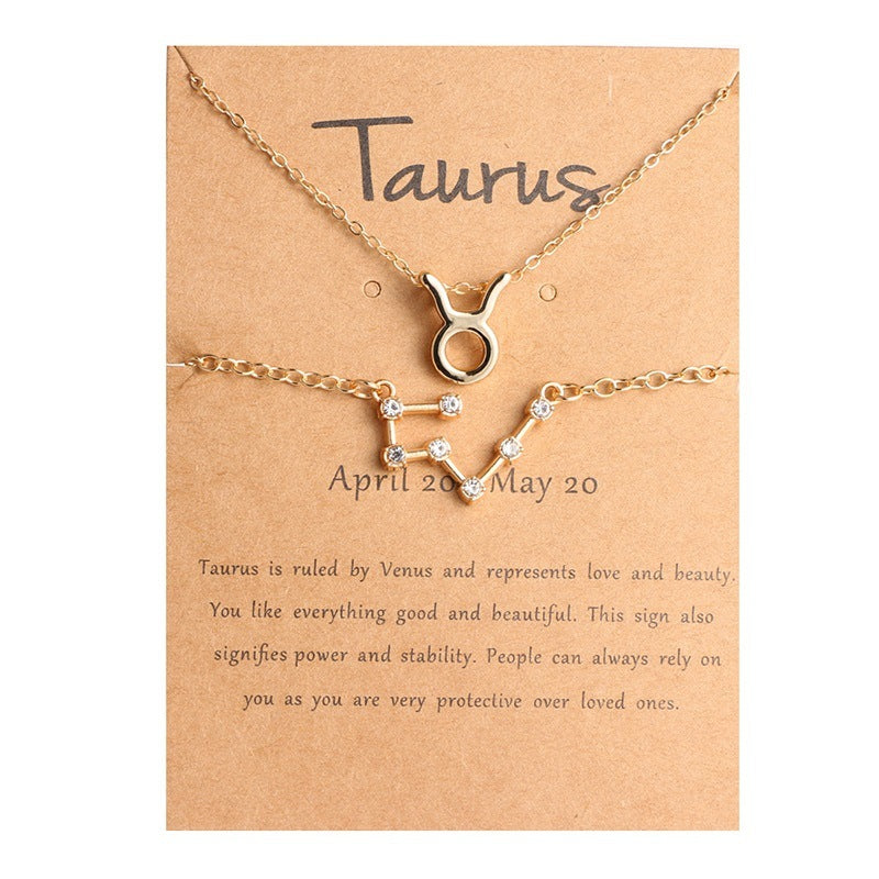 Zodiac Bracelet Necklace Card Set