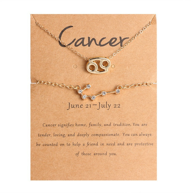 Zodiac Bracelet Necklace Card Set