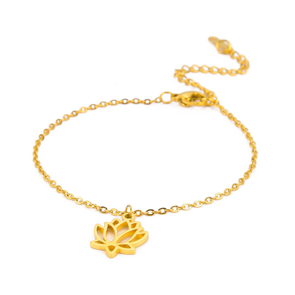 Lotus Ankle Bracelet