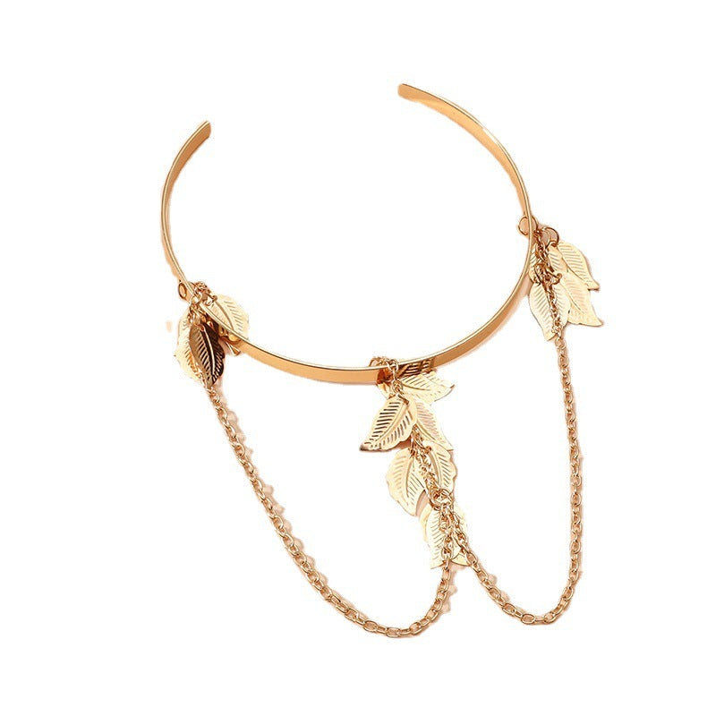 Leaf Tassel Arm Bracelet Chain